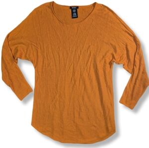 Premise Women's Orange Long Sleeve Cashmere Blend Sweater Size Large